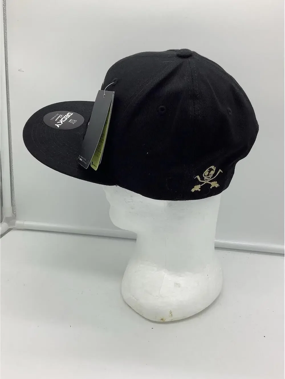 DECKY Gold Gas Mask Hat - Black SnapBack Cap (New With Tags)